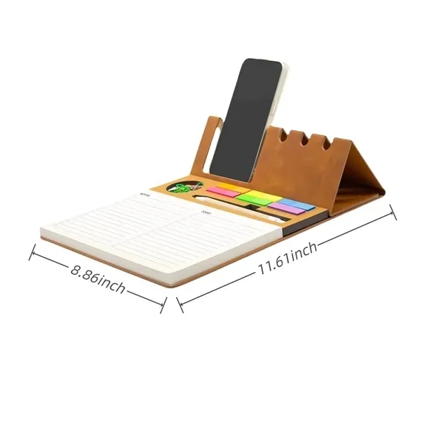 PU Leather Magnetic Notepad - Multifunctional Design 1