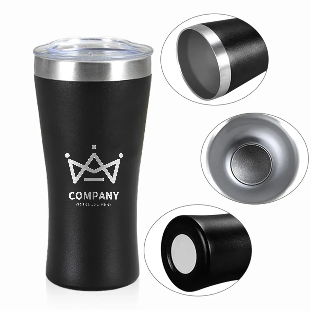 Custom Insulated Stainless Steel Beer Tumbler 6 oz. with Lid 2