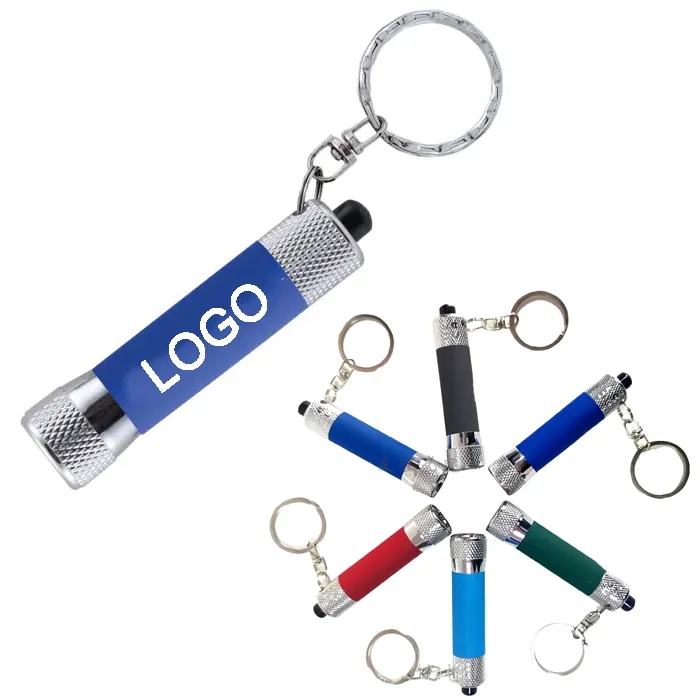 Rubber Finish 3 LED flashlight with Keyring 2