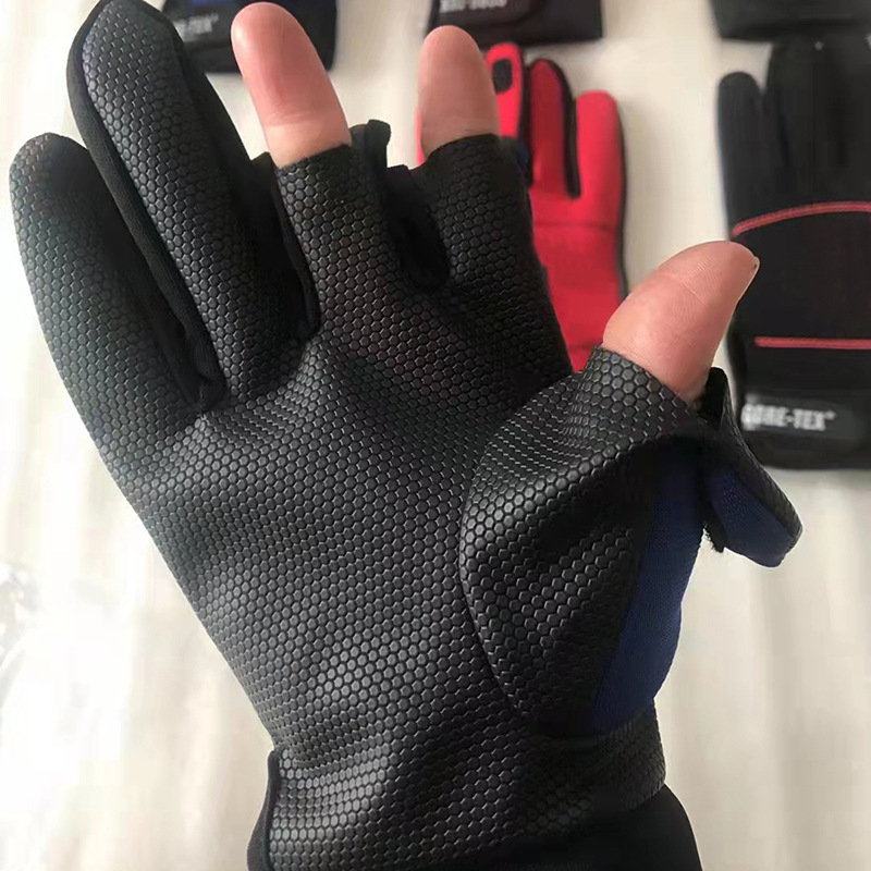 Non-slipping Silicone Convertible 3 Cut Fingers Fishing Gloves 5