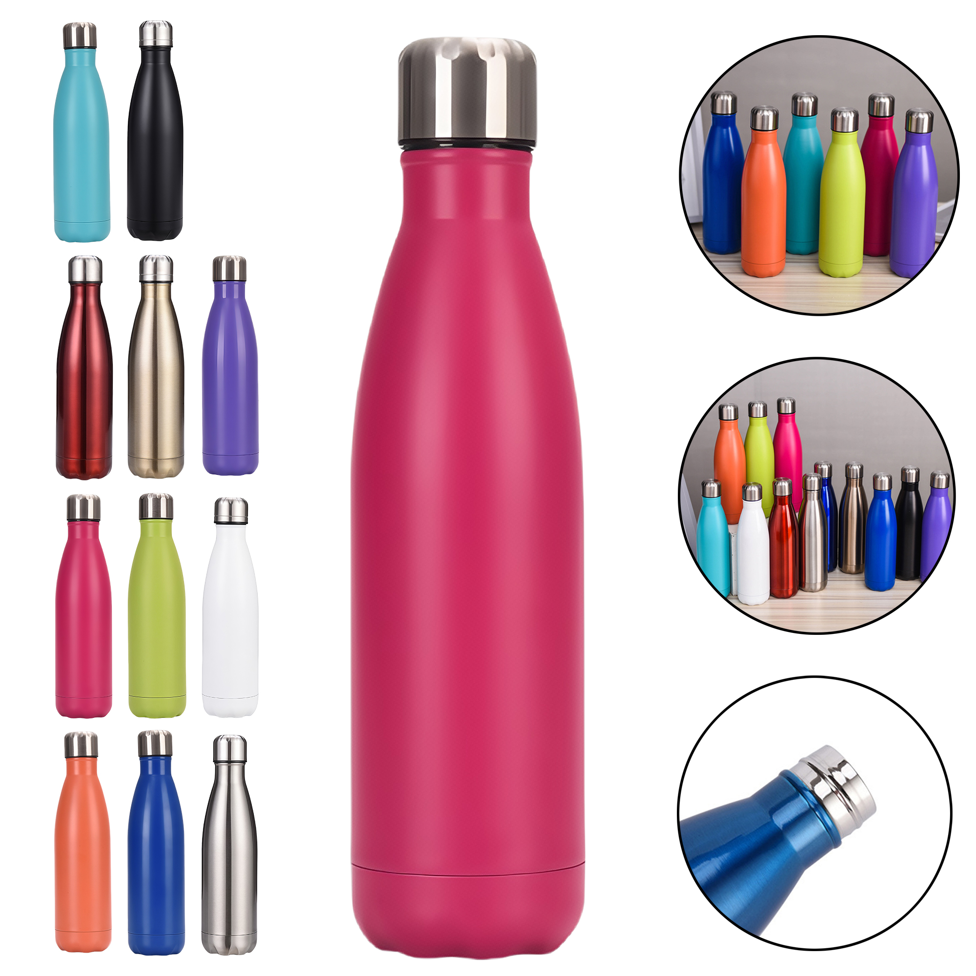 500ml Double Layer 304 Stainless Steel Insulated Water Bottle, custom water bottle with logo imprint 11