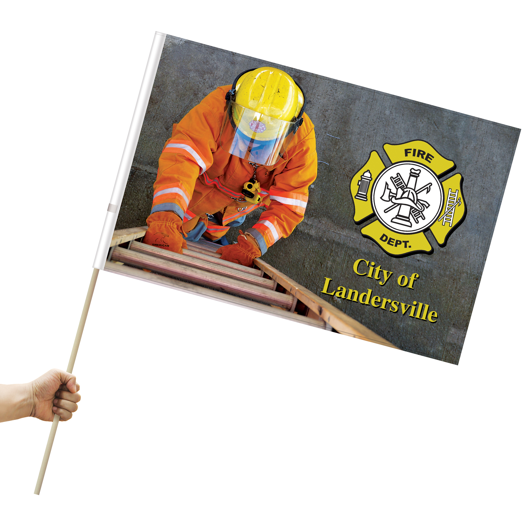 16"x 24" Single Reverse Polyester Stick Flags 9