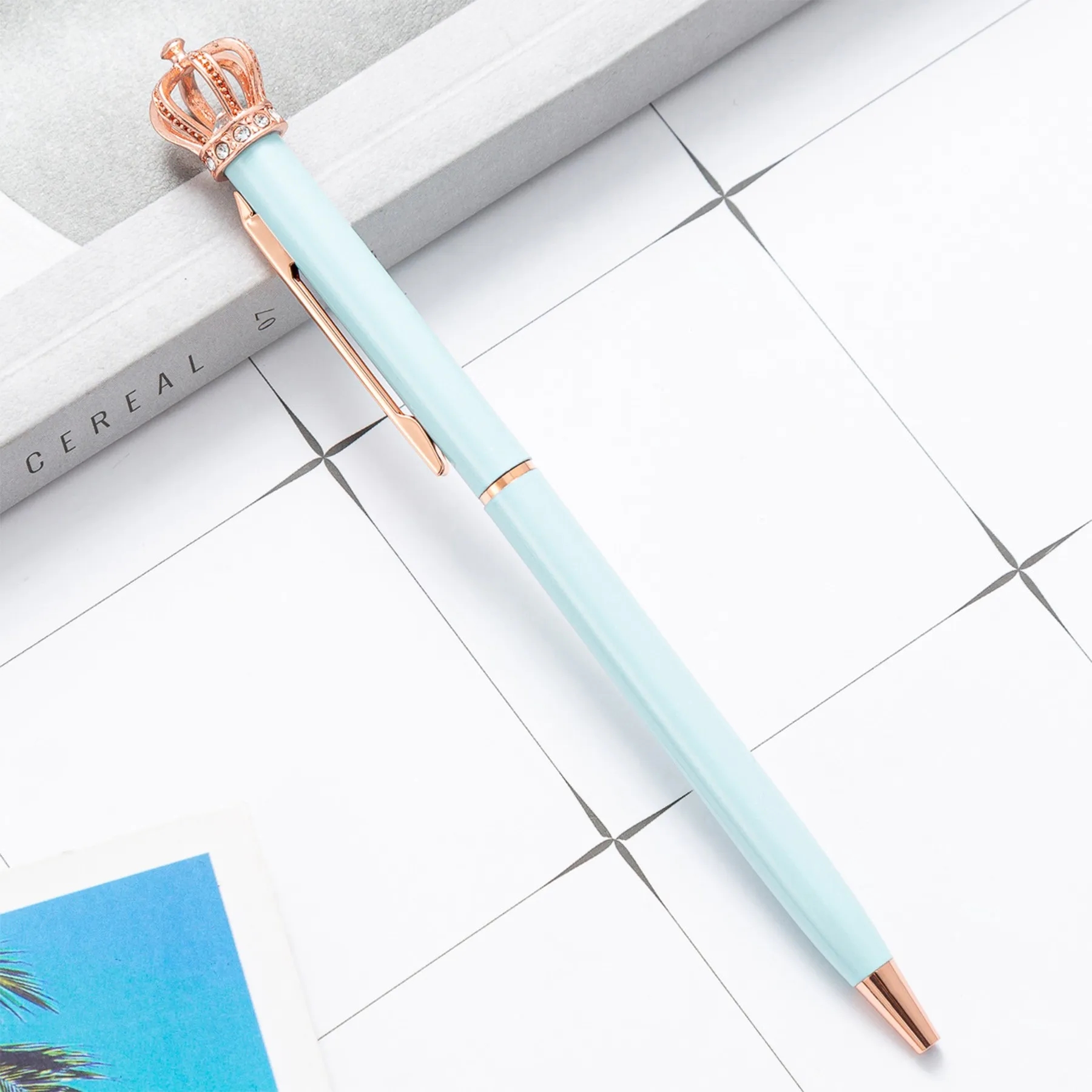 Crown Top Decor Metal Ballpoint Pen 9