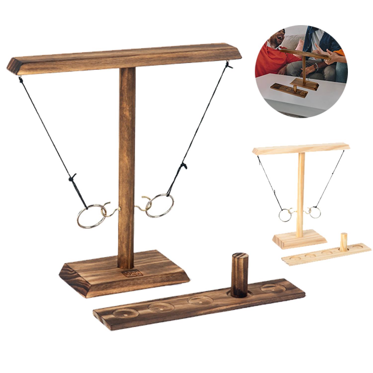 Pine Wood Ring Toss Game 1