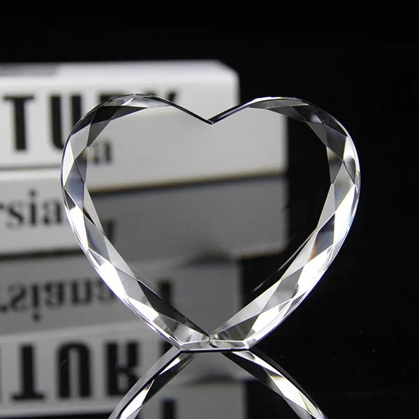 Personalized Crystal Heart Paperweight 2