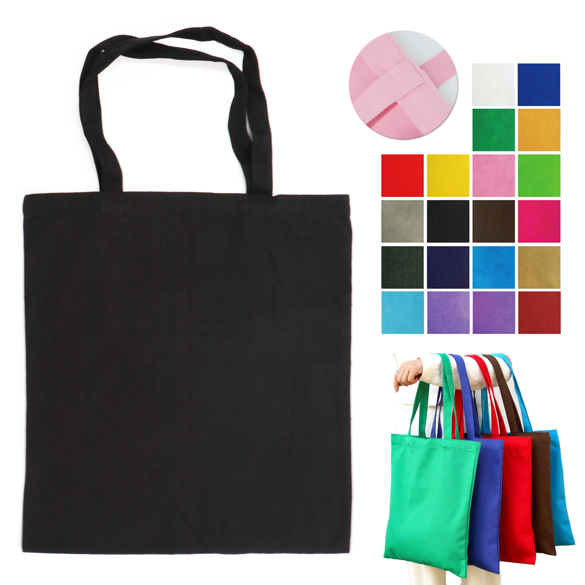 Reusable Custom Canvas Grocery Tote Bags 7