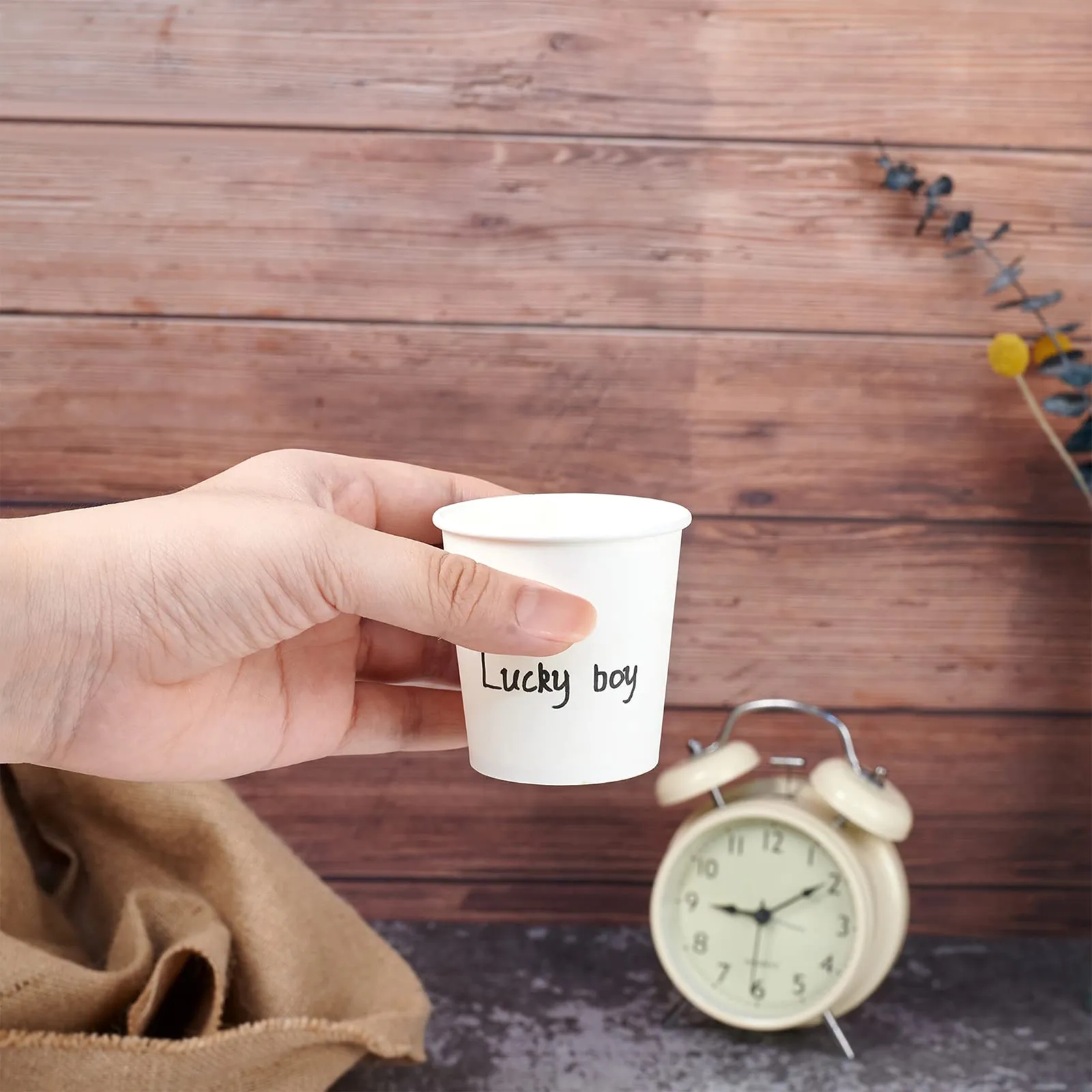 Disposable White Paper Cups for Events Catering Beverages 3