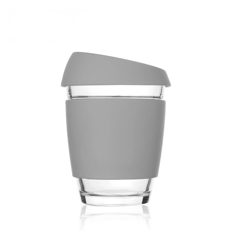 Glass Reusable Coffee Cup with Lid 5