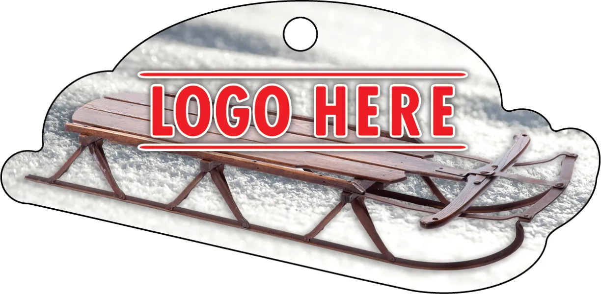 1/4" Recycled Wood Ornaments-Vintage Sled