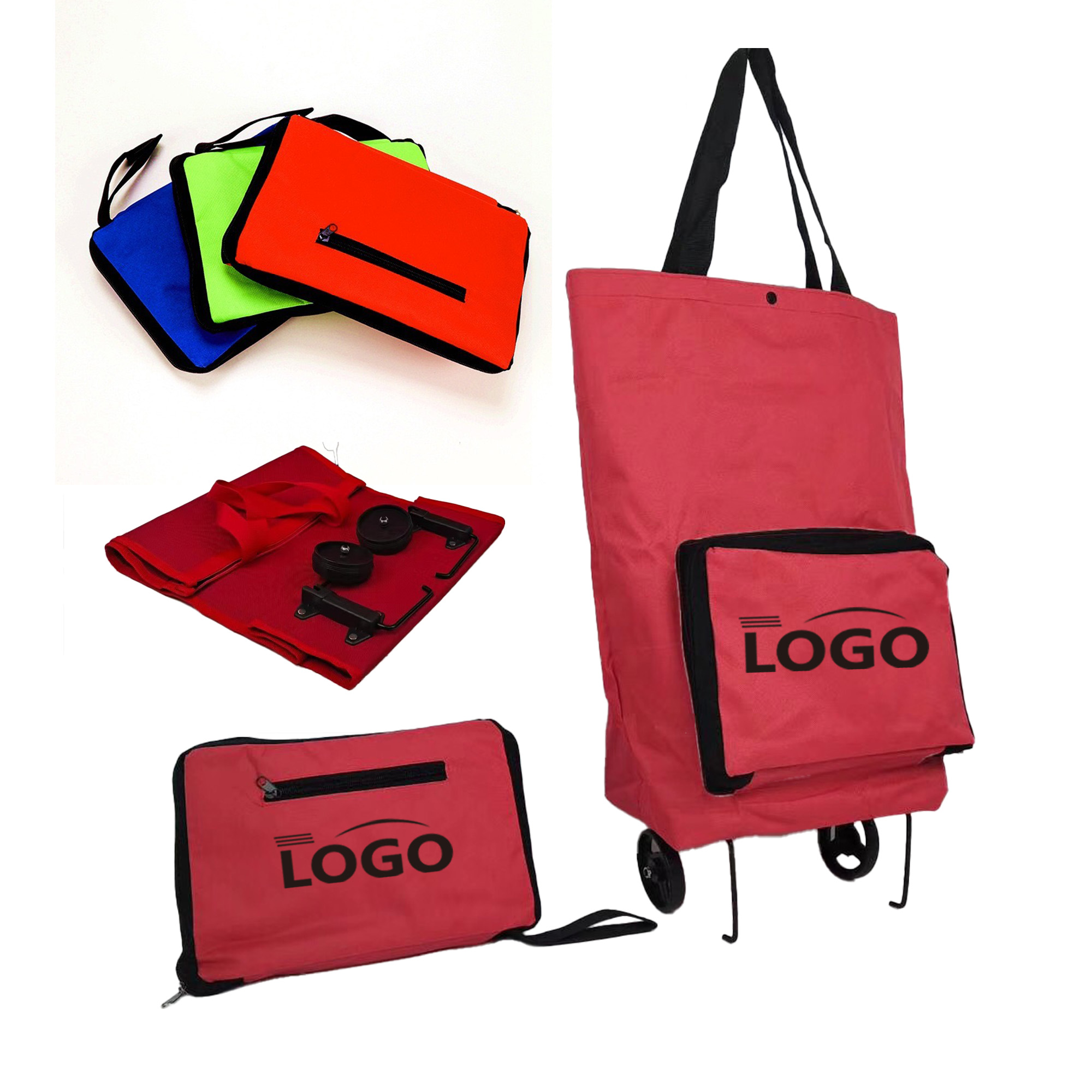 Foldable Shopping Bag with Wheels 2