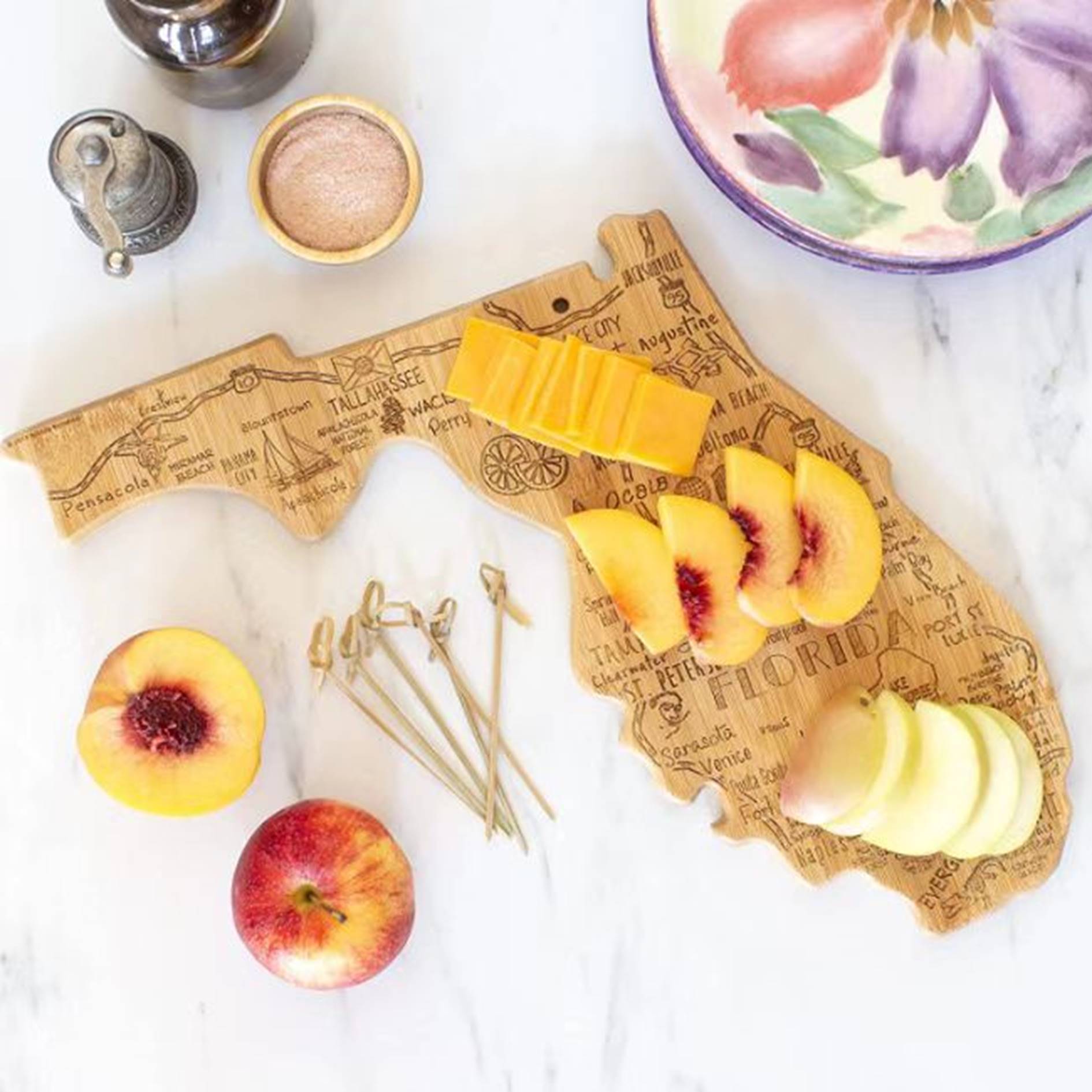 Florida State Shaped Serving Cutting Board 2