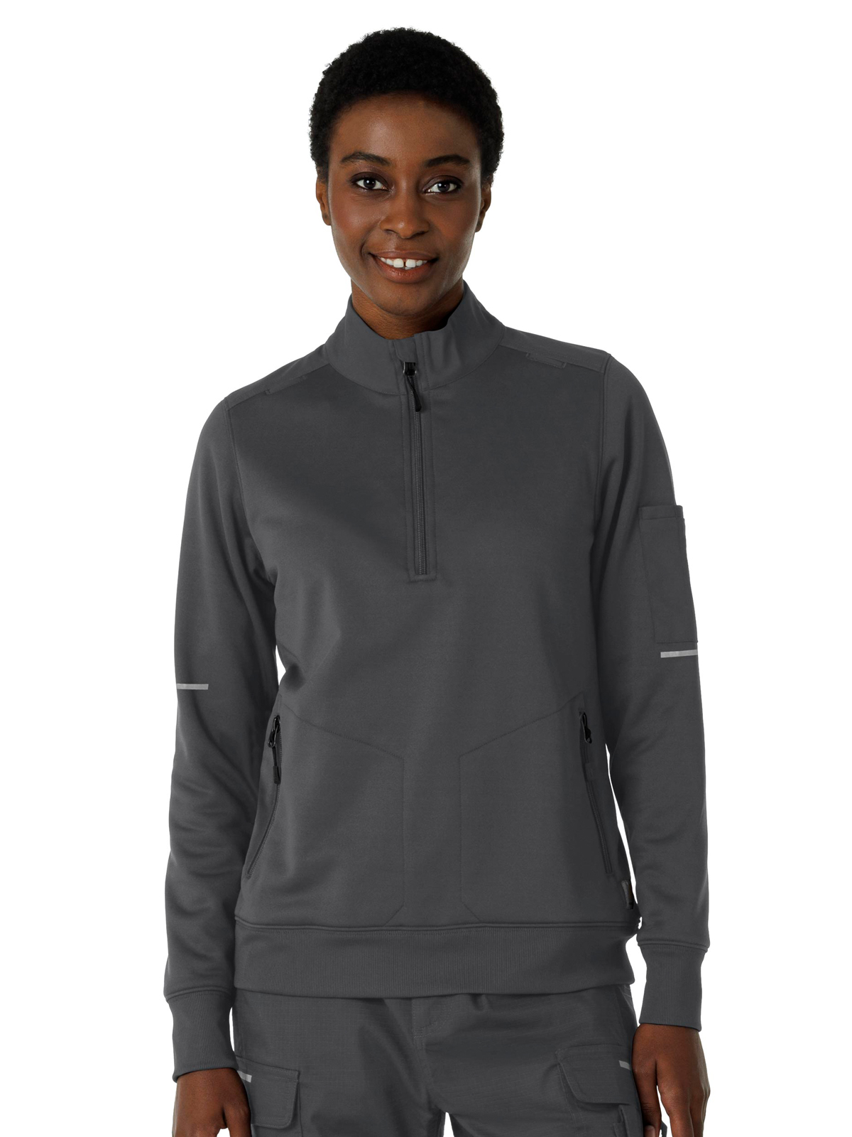 Carhartt Scrubs - Women's Four-Pocket Half Zip Fleece Jacket 1