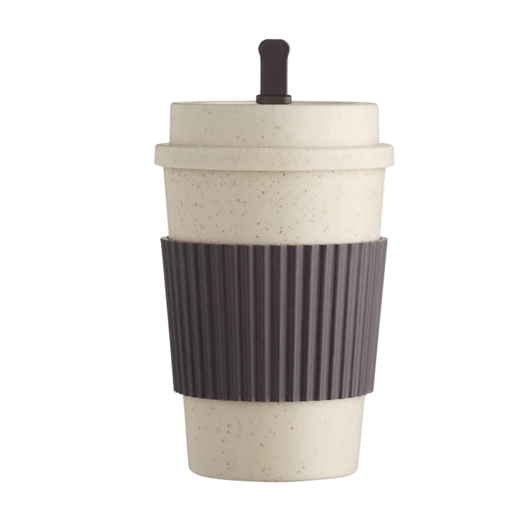 Wheat Straw Coffee Cup With Lid 4