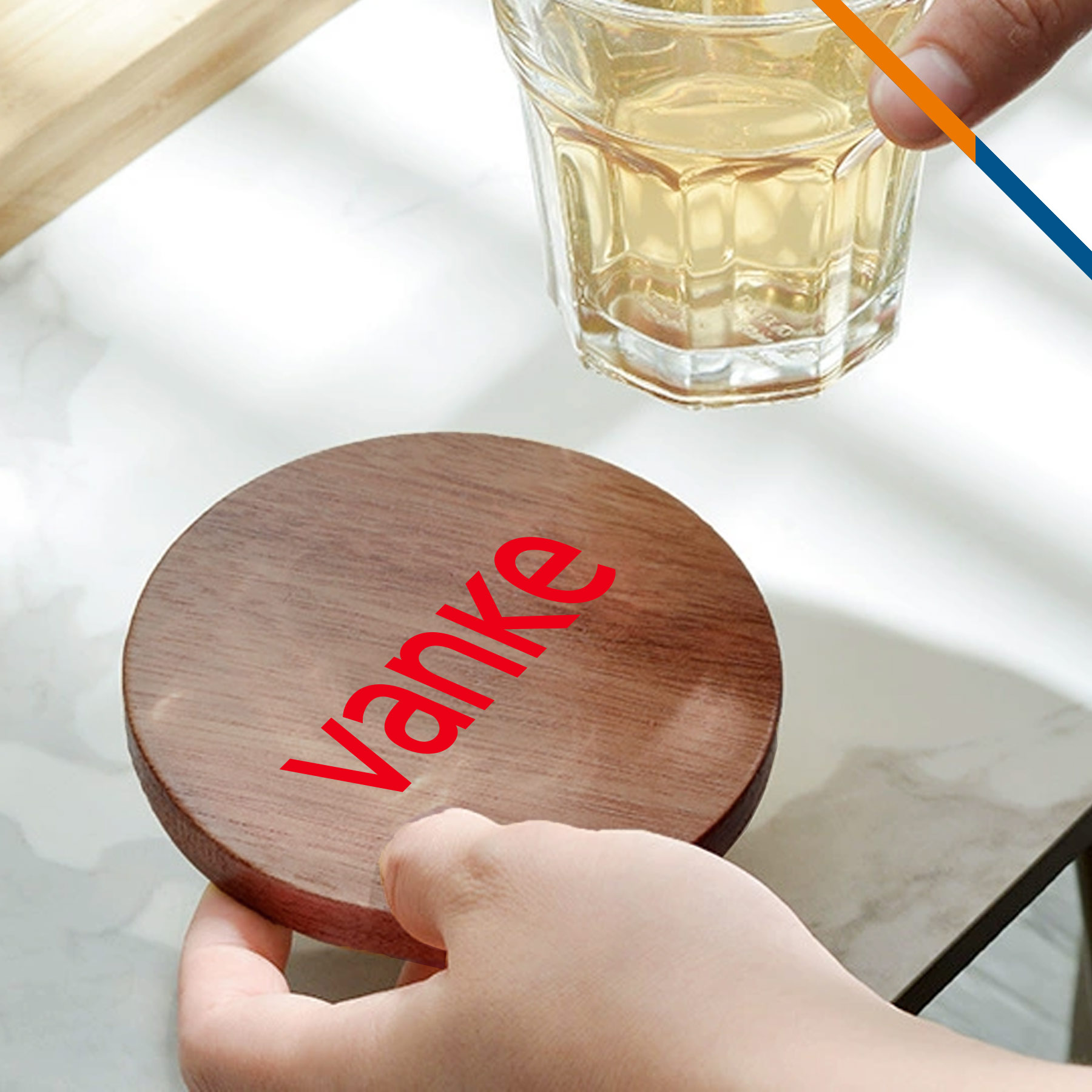Brock Walnut Round Coaster 8