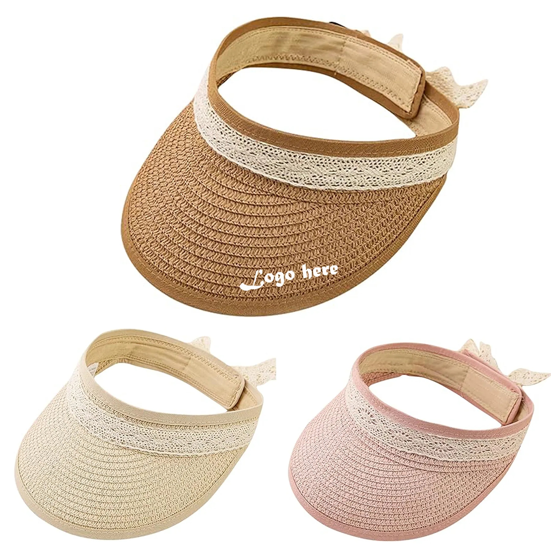 Lace Bowknot Toddler Foldable Straw Hat 3