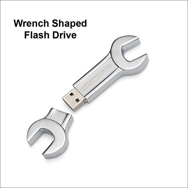 Wrench Shaped Flash Drive / USB - 512MB Memory