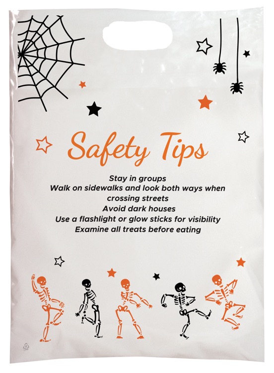 Halloween Scatter Design 2 Plastic Bag (13" x 18") 2