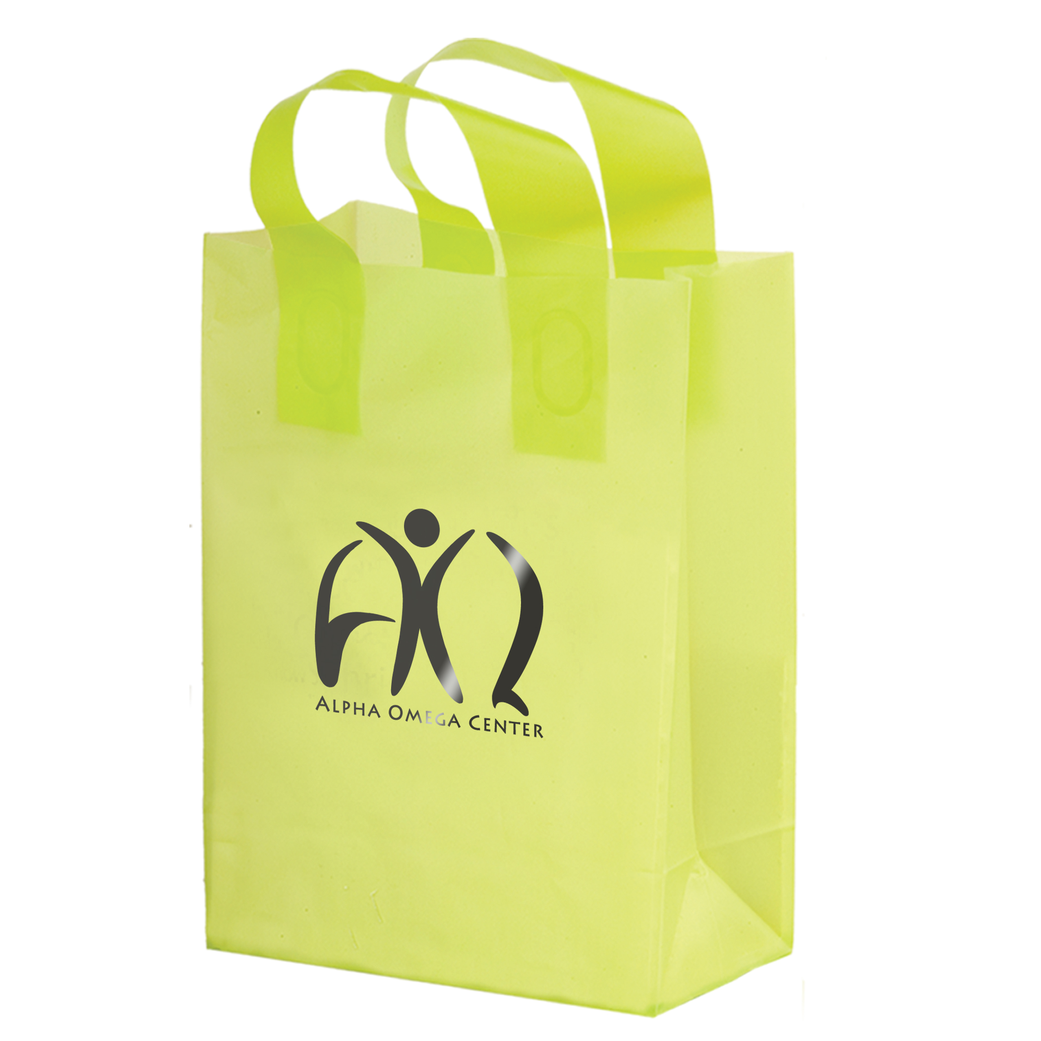 Color HDPE Frosted Soft Loop Shopper 11
