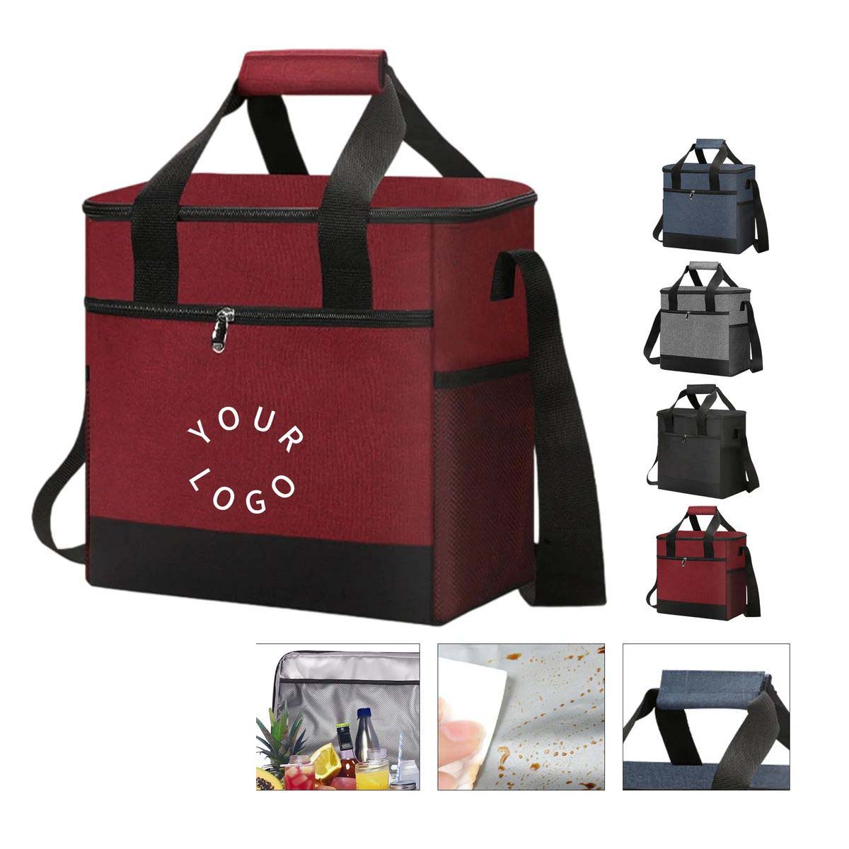 15L Insulated Picnic Bag with Durable Handle and Strap 2