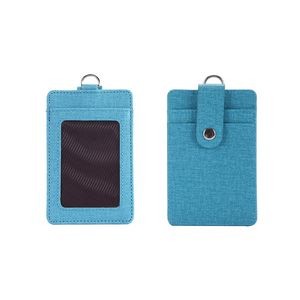 Slide Open Plastic Portrait Lanyard Card Holder 21