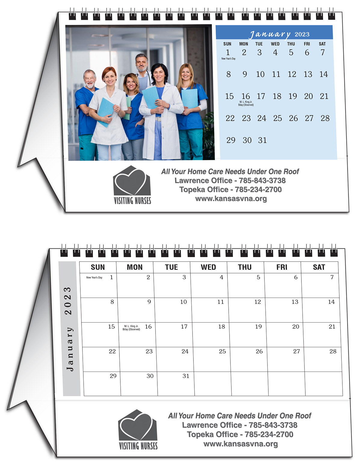 Full Color Desk Tent Calendar 2