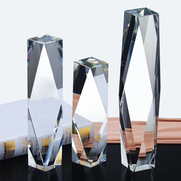 Clear Crystal Trophy Award 1