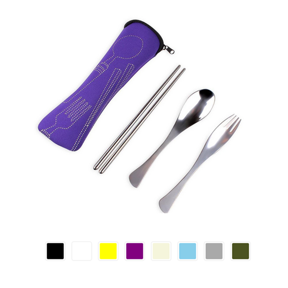 3 Pc Cutlery Set w/Neoprene Case 3
