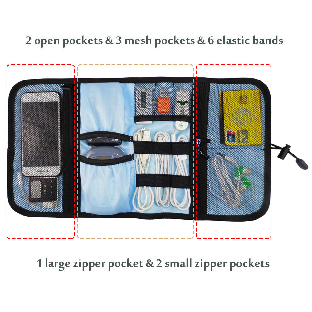 Storage Cable Organizer W/Elastic Cord Clip 6