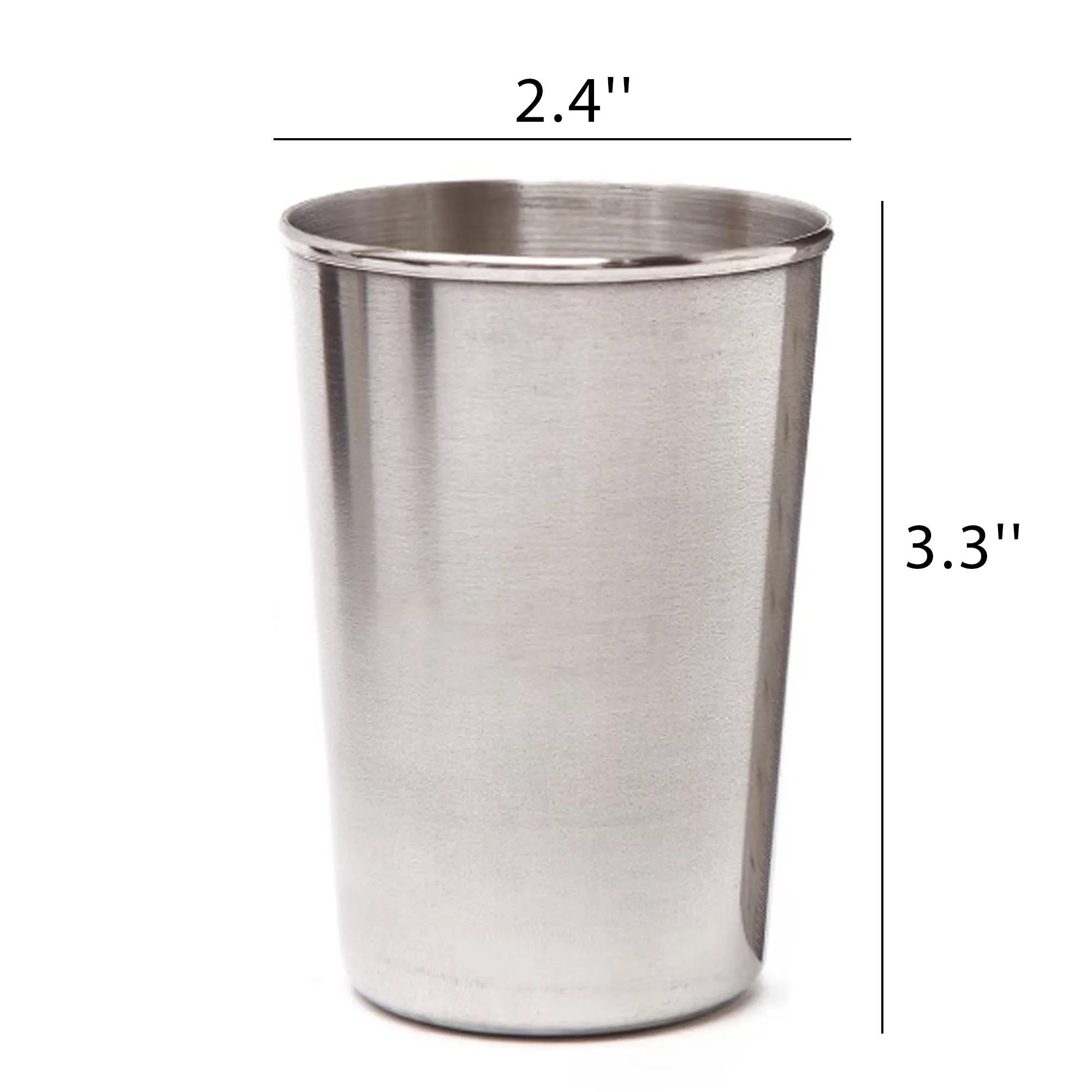 3.4oz. Portable Stainless Steel Cups Set With Leather Cover 2
