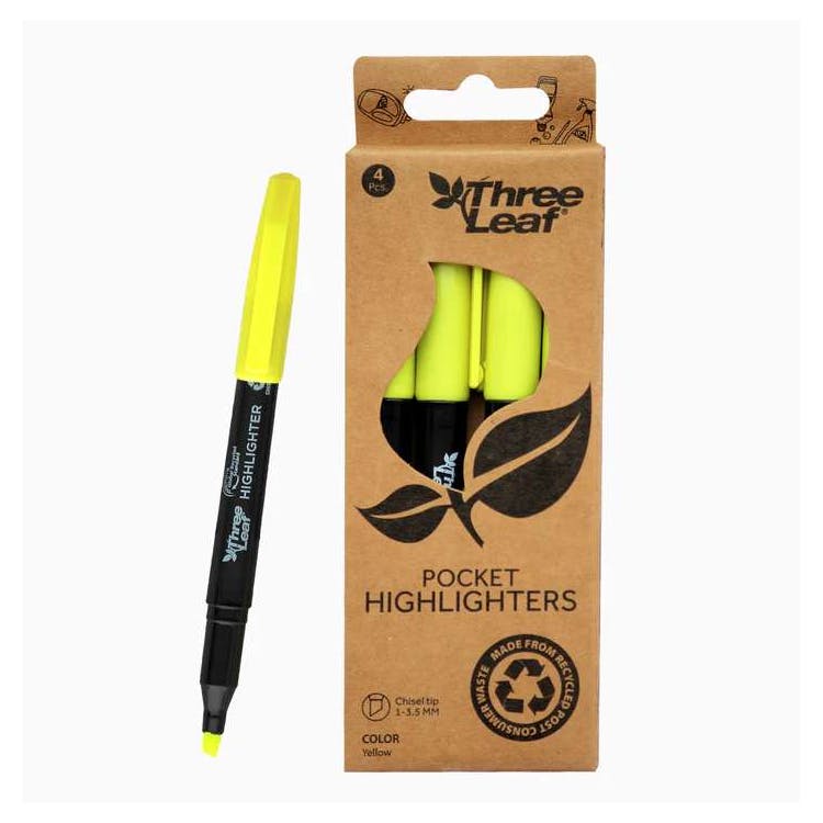 Highlighters - Yellow 4 Pack 2