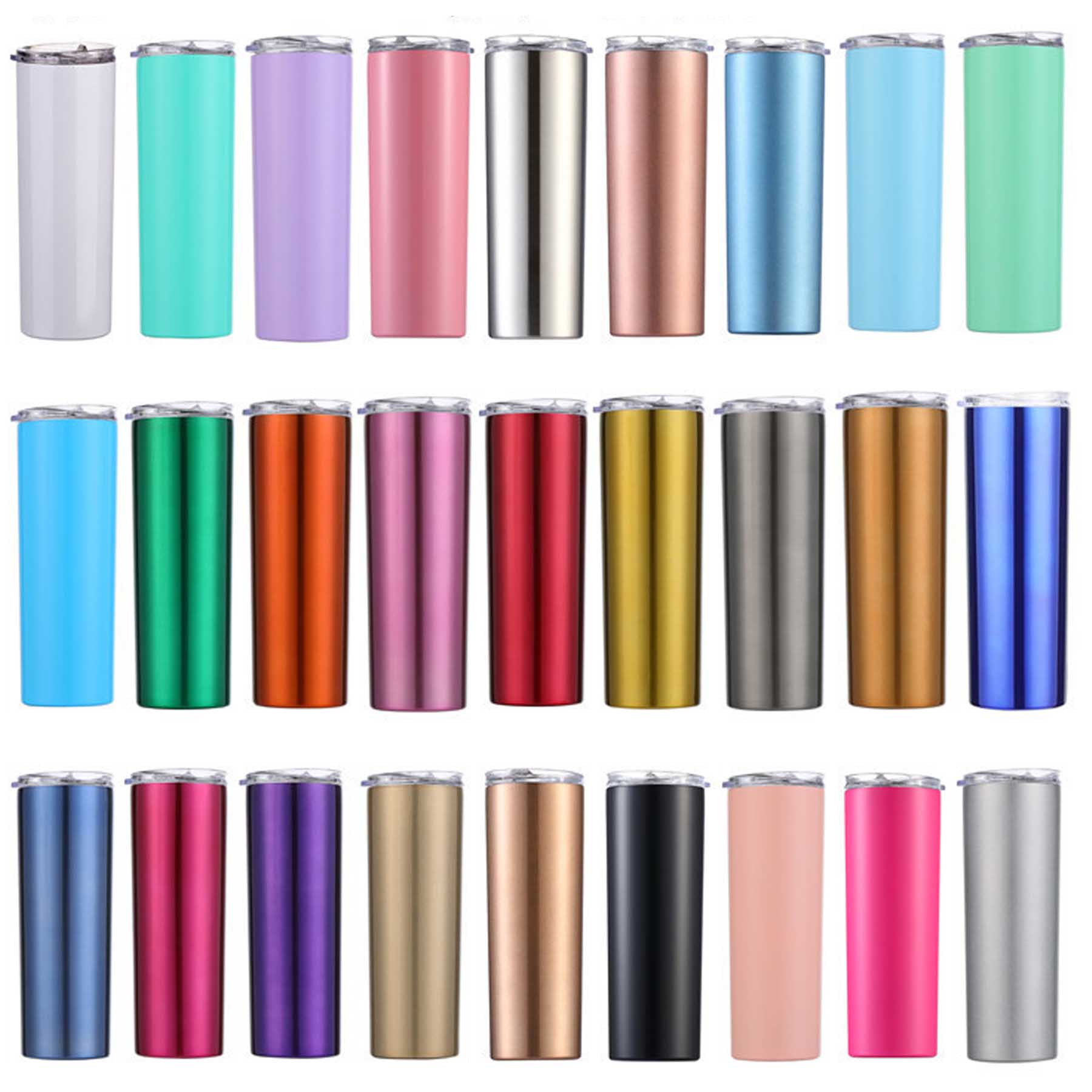 20oz Insulation Stainless Bottles Cups with Metal Straw Slide Lids 2