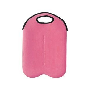 Neoprene Dual Color 2 Bottle Wine Bag With Cutout Handles 9