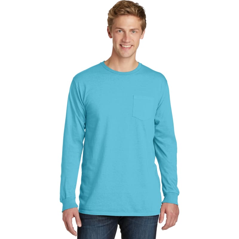 Port & Company Beach Wash Garment-Dyed Long Sleeve Pocket Tee 5