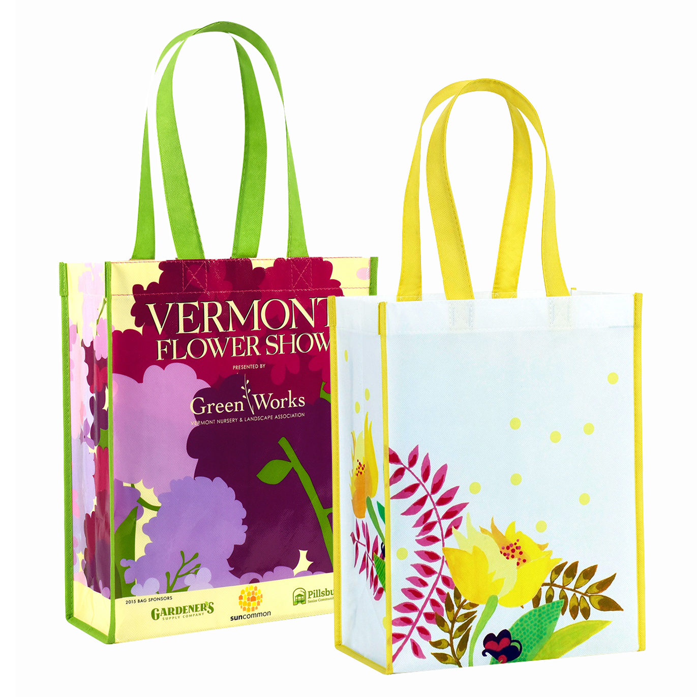 Custom 120g Laminated Non-Woven PP Tote Bag 10"x13"x6" 1