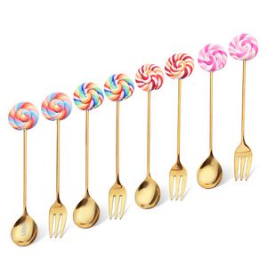 Lollipop Dessert Coffee Spoon Or Fork 10