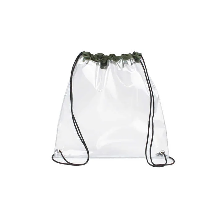 Clear Drawstring Bag,Transparent PVC Backpack 2