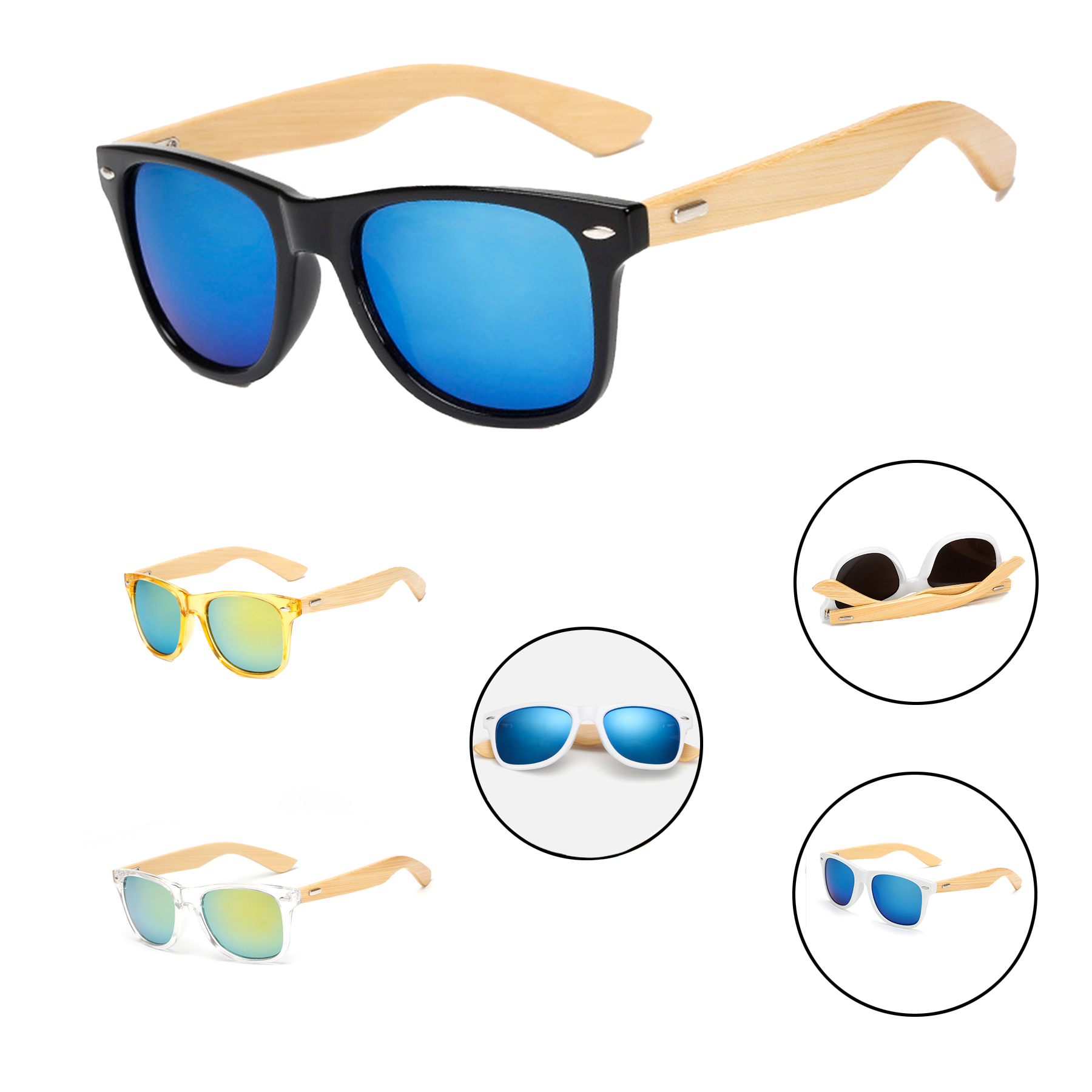 Classic Wood Temple Sunglasses 2