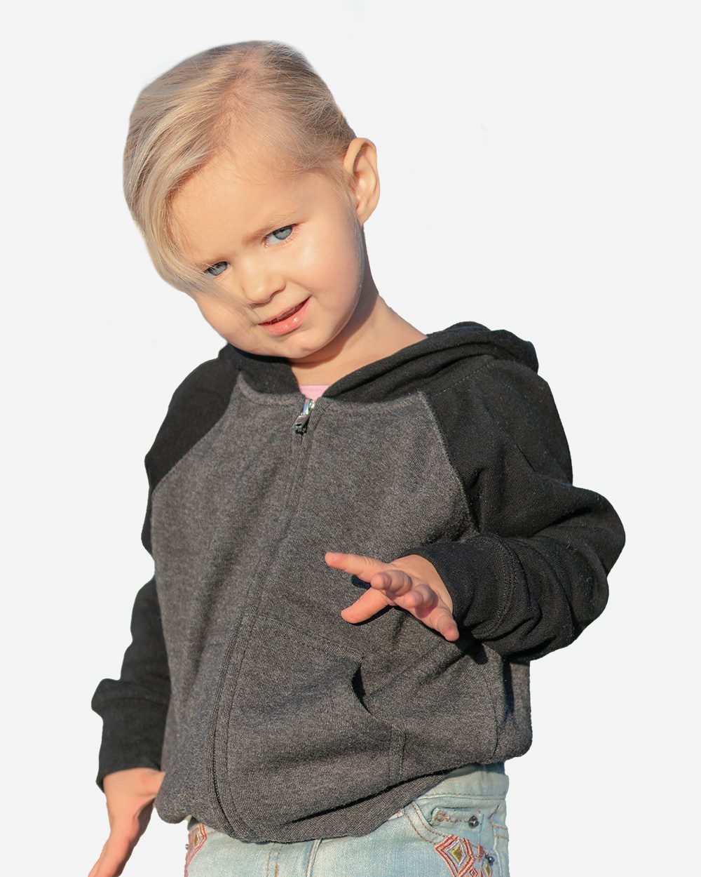 Toddler Lightweight Special Blend Raglan Zip Hood - PRM10TSBZ 14