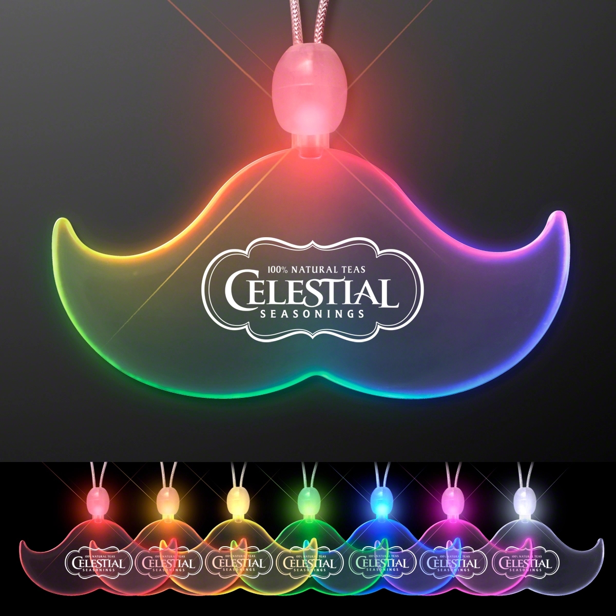 Acrylic Mustache Shape Necklace with LED 2