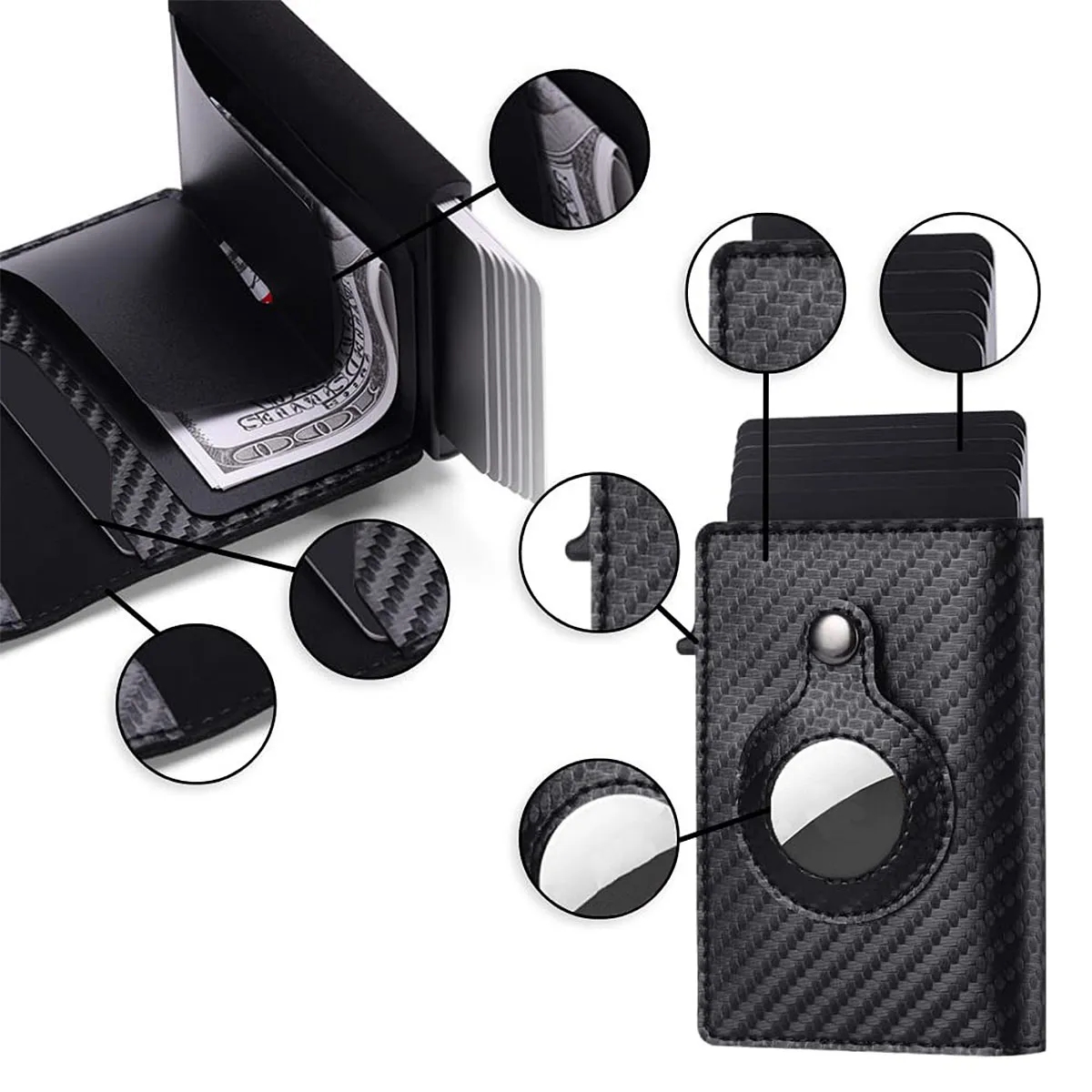 Minimalist Wallet for Men RFID Blocking Money Clip 4
