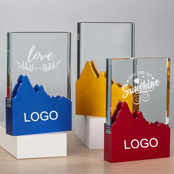 Crystal Metal Mountain Trophy Award 3