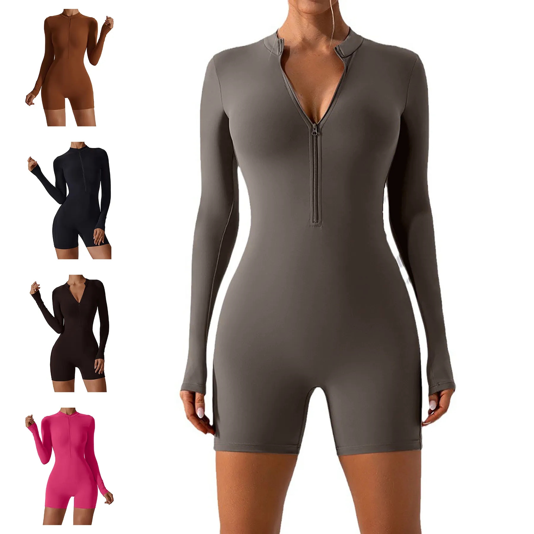 Zip Up Long Sleeve Jumpsuit 7