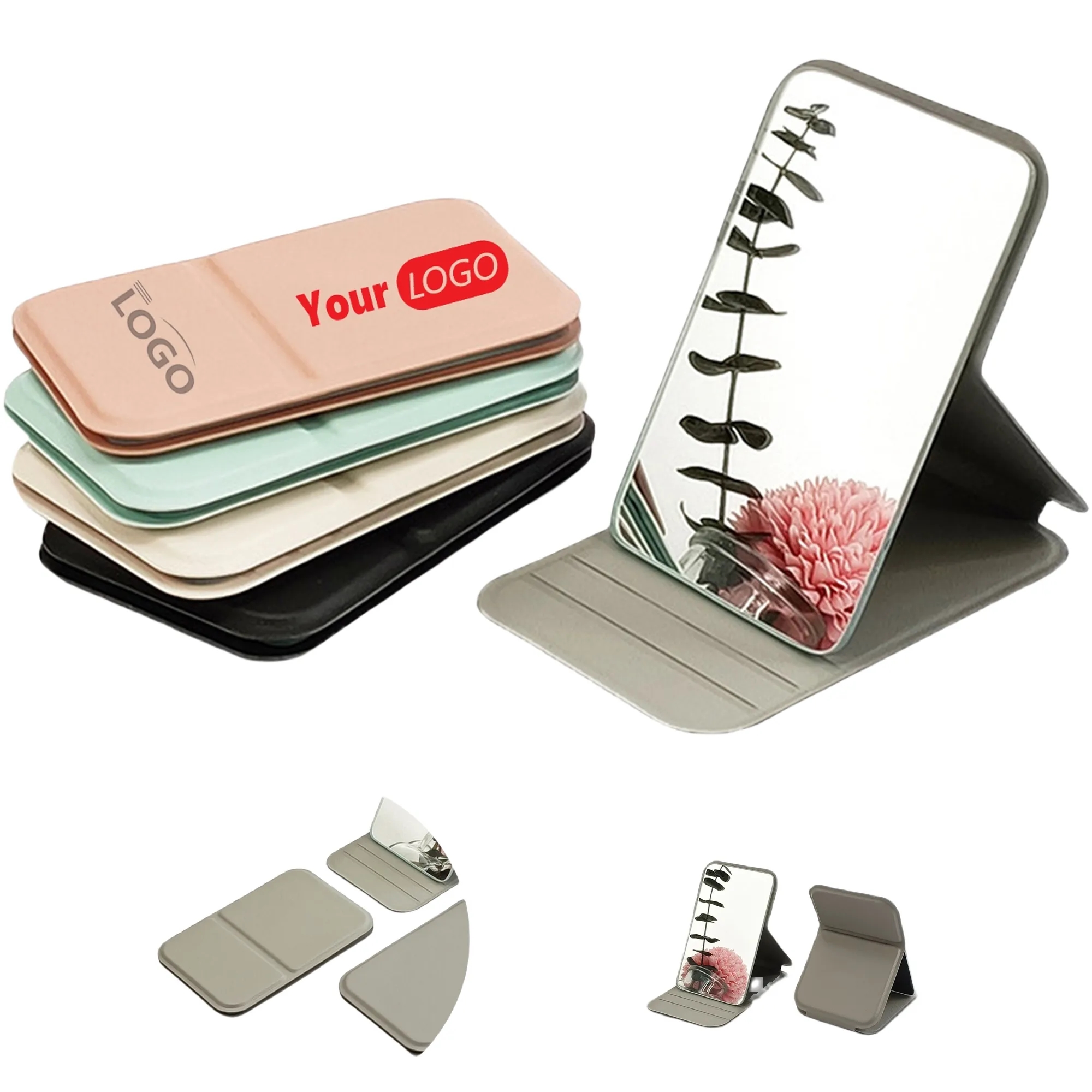 Stainless Steel Ultrathin Folding Makeup Mirror MOQ50 4