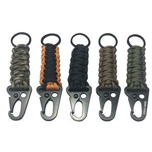 Handmade Paracord Survivor Rope Key Chain With Eagle Beak Carabiner 18