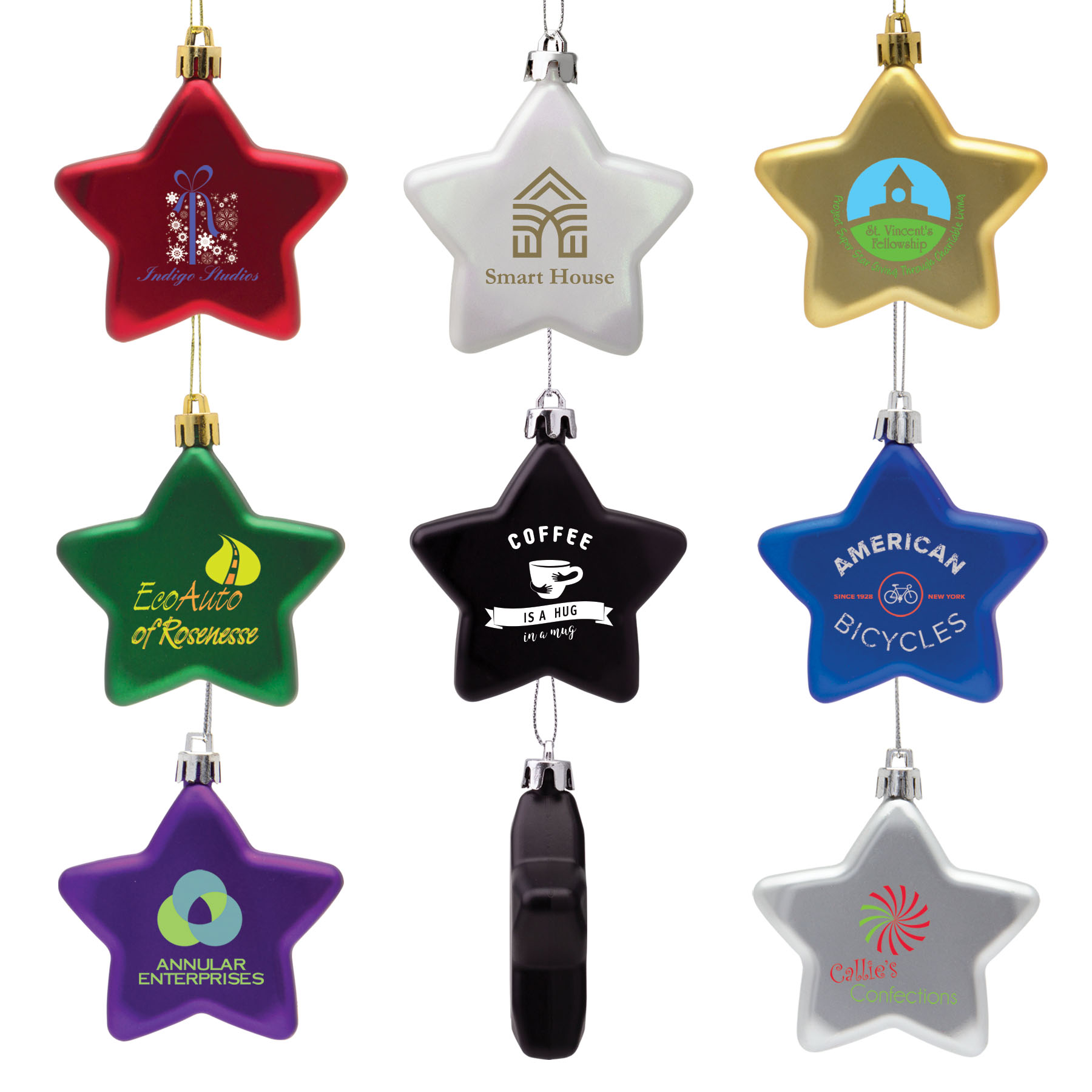 Shatter Resistant Flat Star Ornament 9