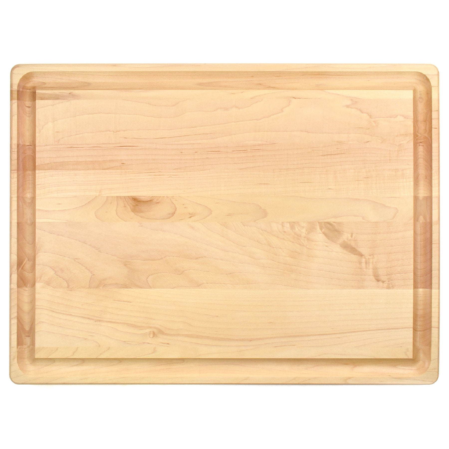 15" x 20" x 1 1/4" Maple Rectangular Butcher Block with Juice Groove 11