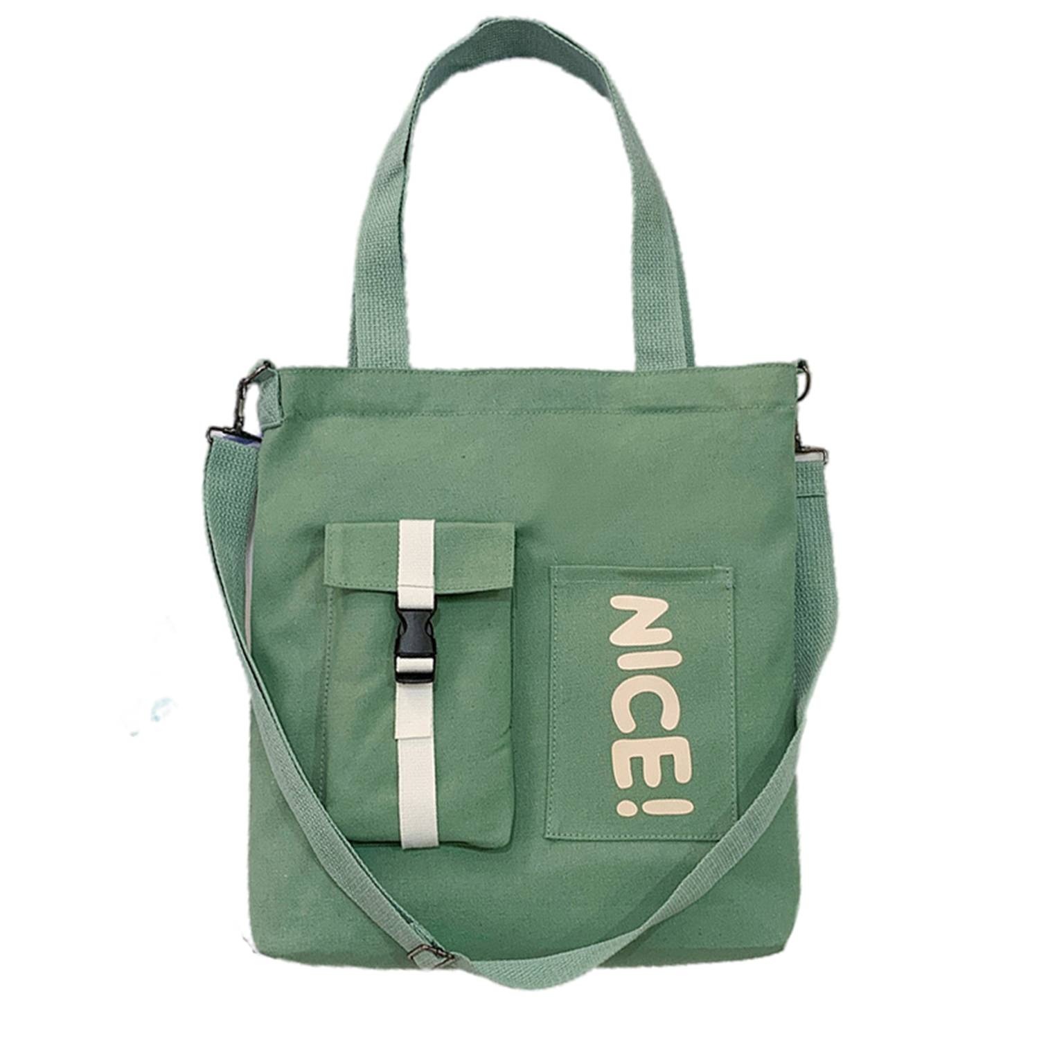 Canvas Tote Crossbody Bag for Students 4