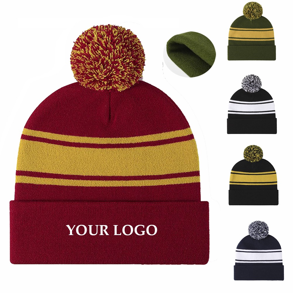 Youth Custom Knit Pom Beanie 2