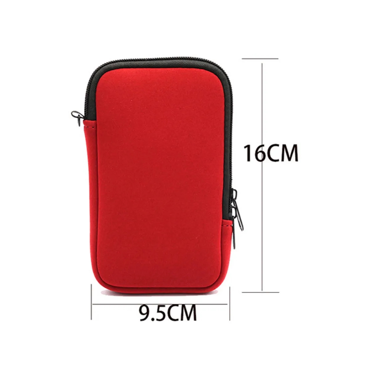 Neoprene Zipper Phone Pouch with Lanyard Strap 2