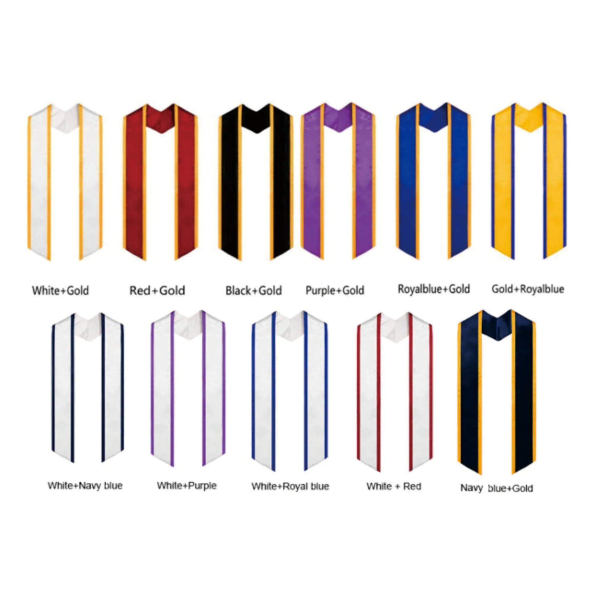 60" x 5" Unisex Graduation Sash Honor Stole Full Color 4